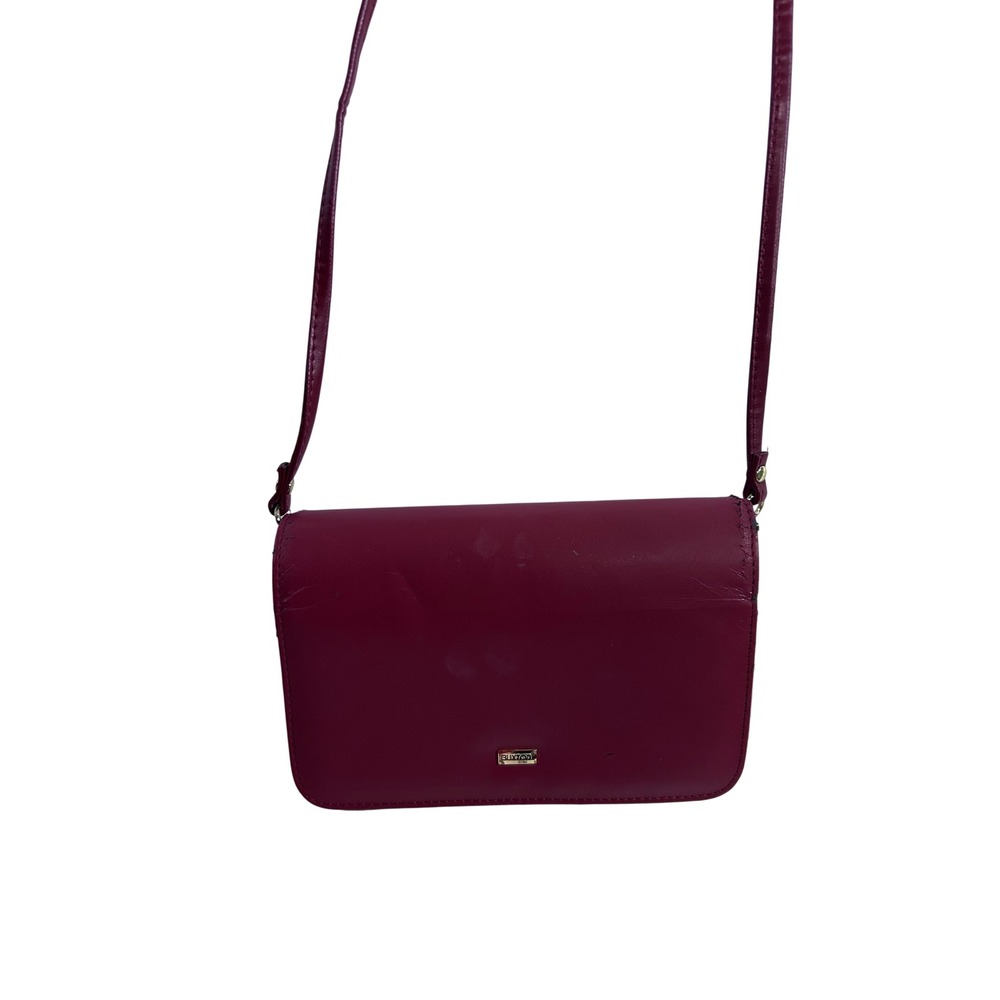 Buxton Crossbody Wallet OS Berry Pink Leather Organizer Bag Women
